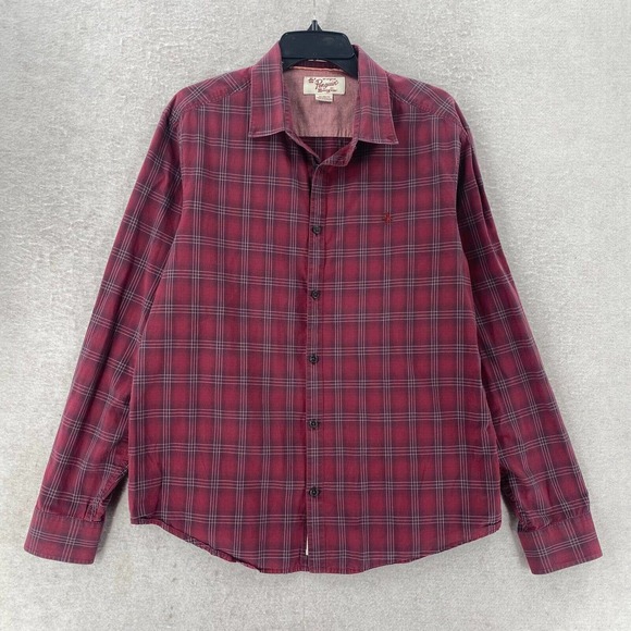 Penguin Heritage Slim Fit Shirt Mens XL Red Plaid Long Sleeve‎ Button Up Plaid - Picture 1 of 13